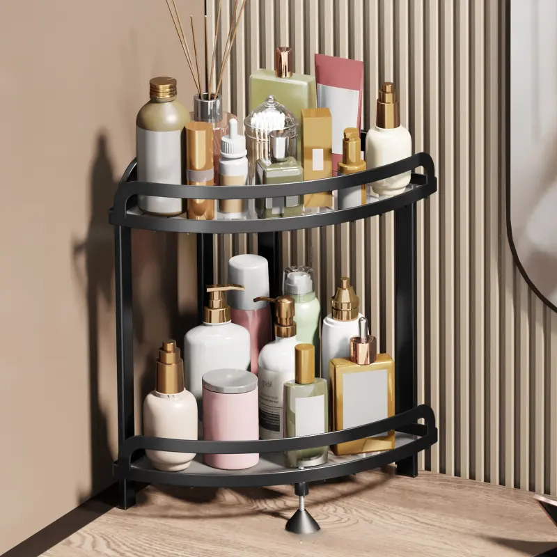 Bathroom storage rack, multi-layer corner, non perforated bathroom, washroom, washbasin, cosmetics storage box