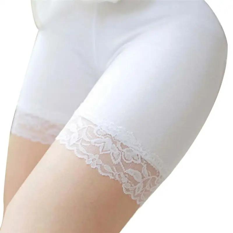 Women Safety Pantie Shorts Elastic Solid Color Lace Seamless Breathable Leggings Safety Pants Women's Shorts Under The Skirt 1