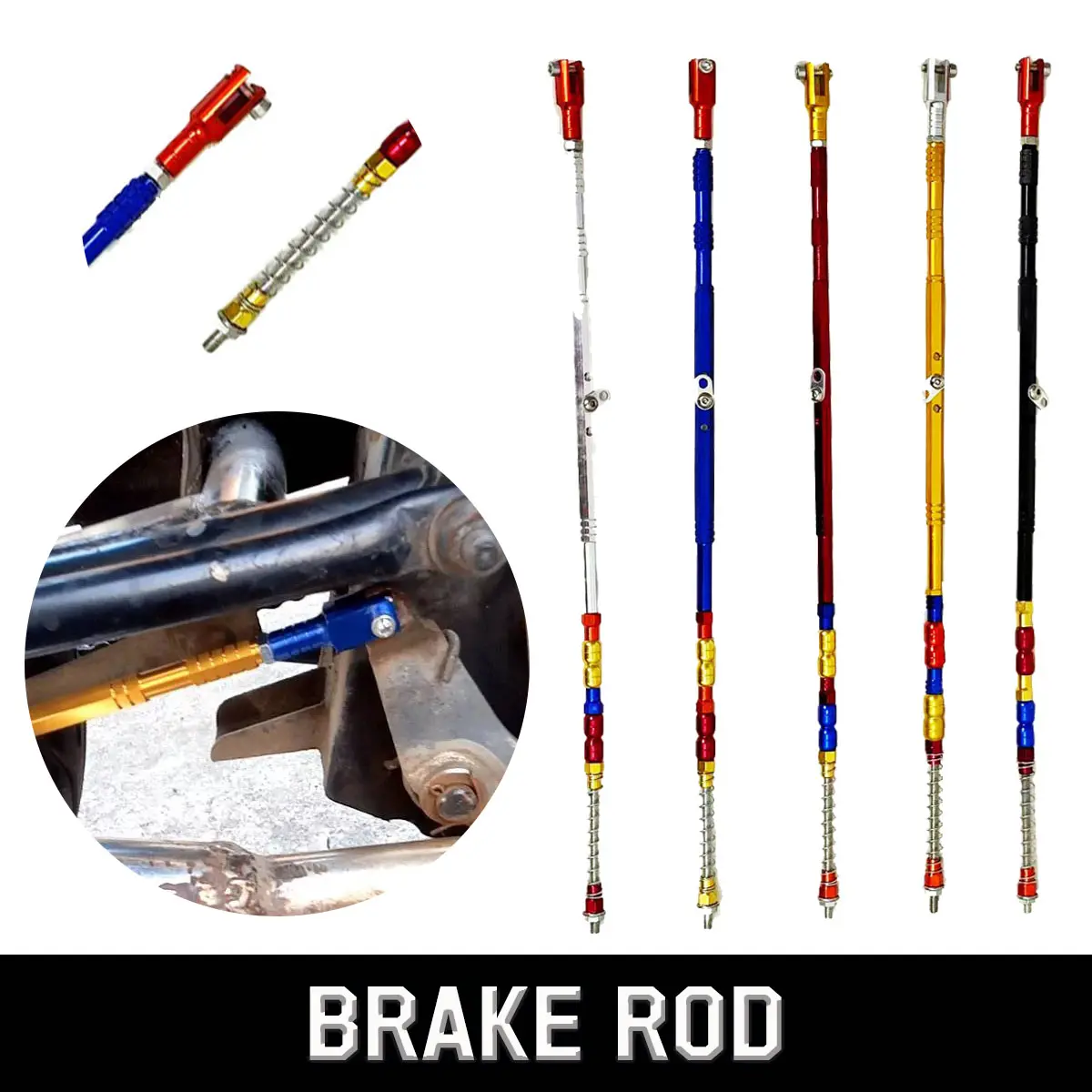 MOTORCYCLE UNIVERSAL REAR BRAKE ROD 49cm