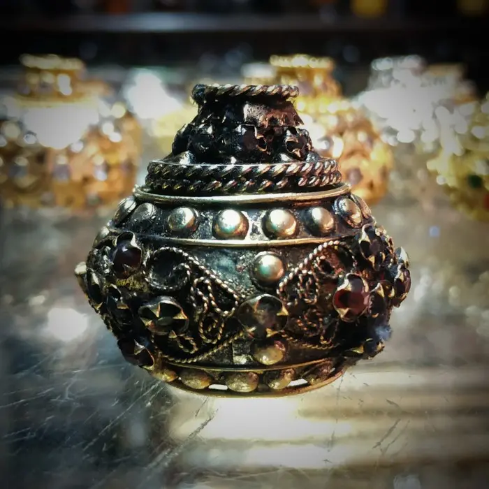 Mendak Selut Cincin Keris Sepuhan Warna Hitam Sangup Unik Antik