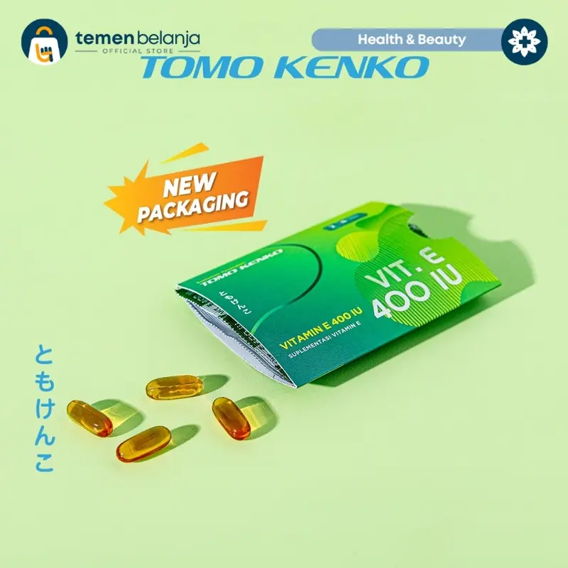 [ FLASH SALE ] Tomo Kenko Tomokenko Natural Vitamin E 400 UI Kemasan Sleeve 8 Soft Capsule 0