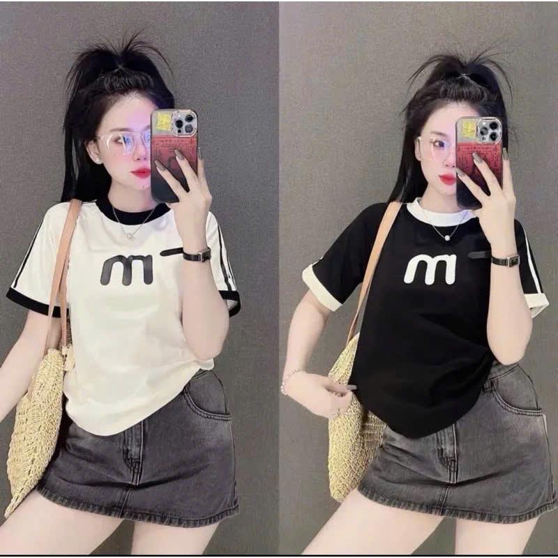 Product Introduction of [ MẪU MỚI ] Áo thun nam nữ Unisex phong cách thể thao cá tính , form rộng tay ngắn , cổ tim Cổ Tròn Menswear Trắng Top Women 23
