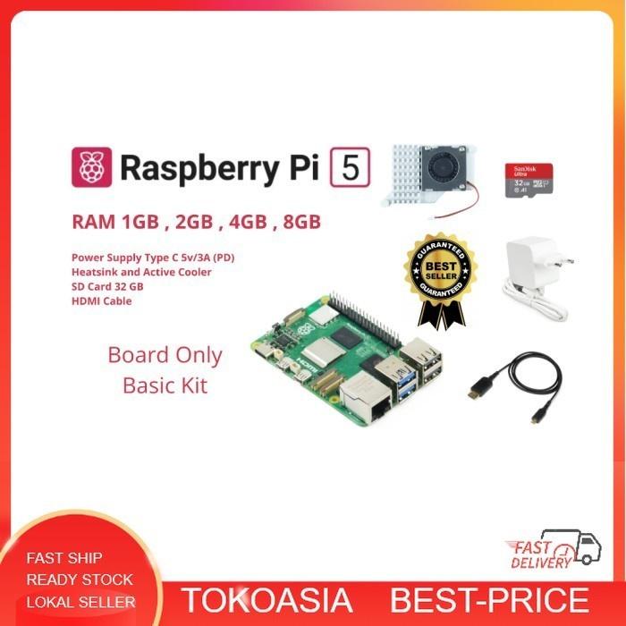 Jual Raspberry Pi Jual *Paket/Board* Raspberry Pi 5 - 1GB/ 2GB/4GB/8GB - Kota Pekanbaru ...