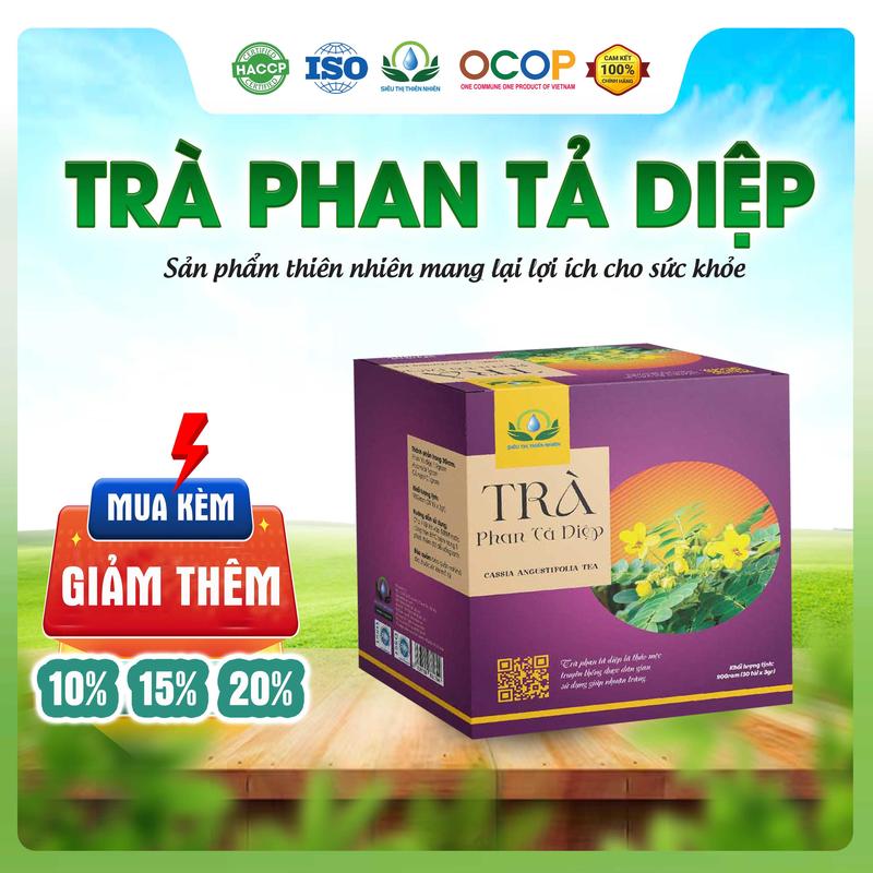 Trà Phan Tả Diệp Hộp 30 Túi Lọc Siêu Thị Thiên Nhiên Nước Trà Chè Tea túi trà thảo mộc bột trà khô trathai docruot Chua