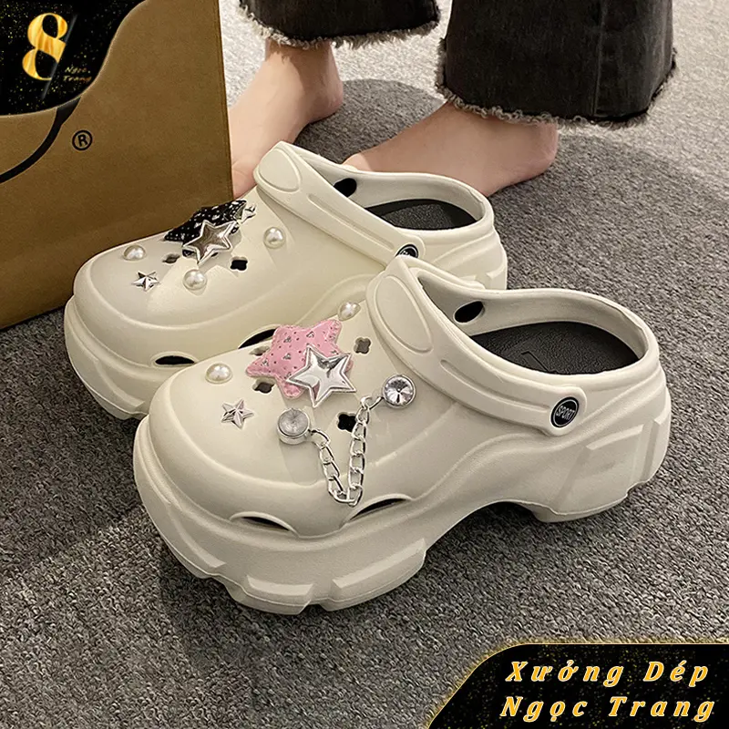 dép cross đế cao 6cm Dép sandal nữ dép đi biển Đẹp Đẹp mắt Đa màu sắc Đa năng dép dép  nesty DéP Shoes GiàY dép  mây