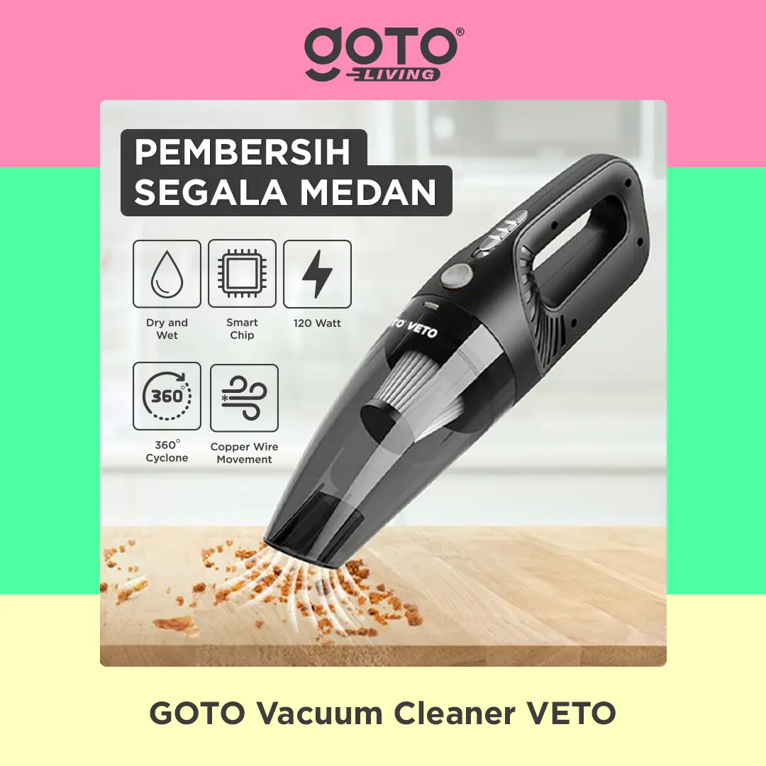 Goto [COD] Veto Vacuum Cleaner Alat Penyedot Debu Mobil Portable Wireless