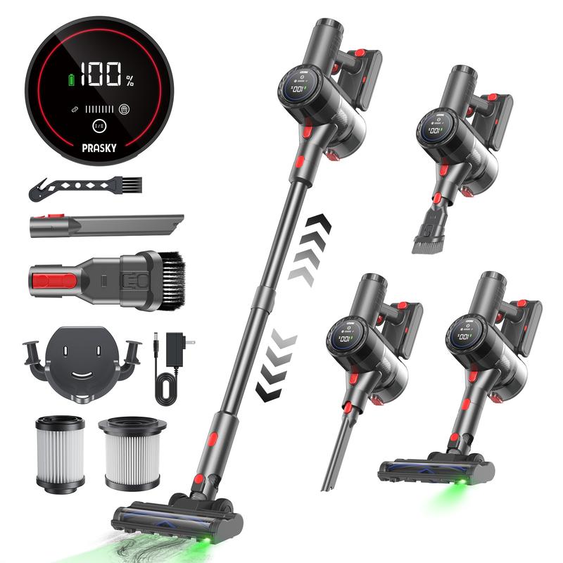 PRASKY Cordless Vacuum Cleaner – 46KPA Powerful Suction, LED - TikTok Shop