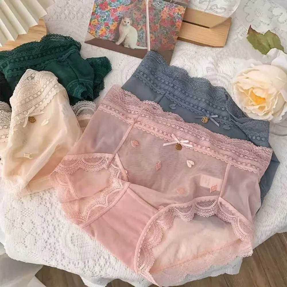 Quần Lót Ren, Thiết Kế Xinh Xắn, Nhẹ Và Mỏng, Thoáng Khí, Mềm Mại Và Thoải Mái, Dành Cho Phụ Nữ, Đồ Lót Gợi Cảm Và Nóng Bỏng, Thích Hợp Cho Các Cô Gái, Đồ Lót Xinh Xắn, Quần Lót Lưới Ren