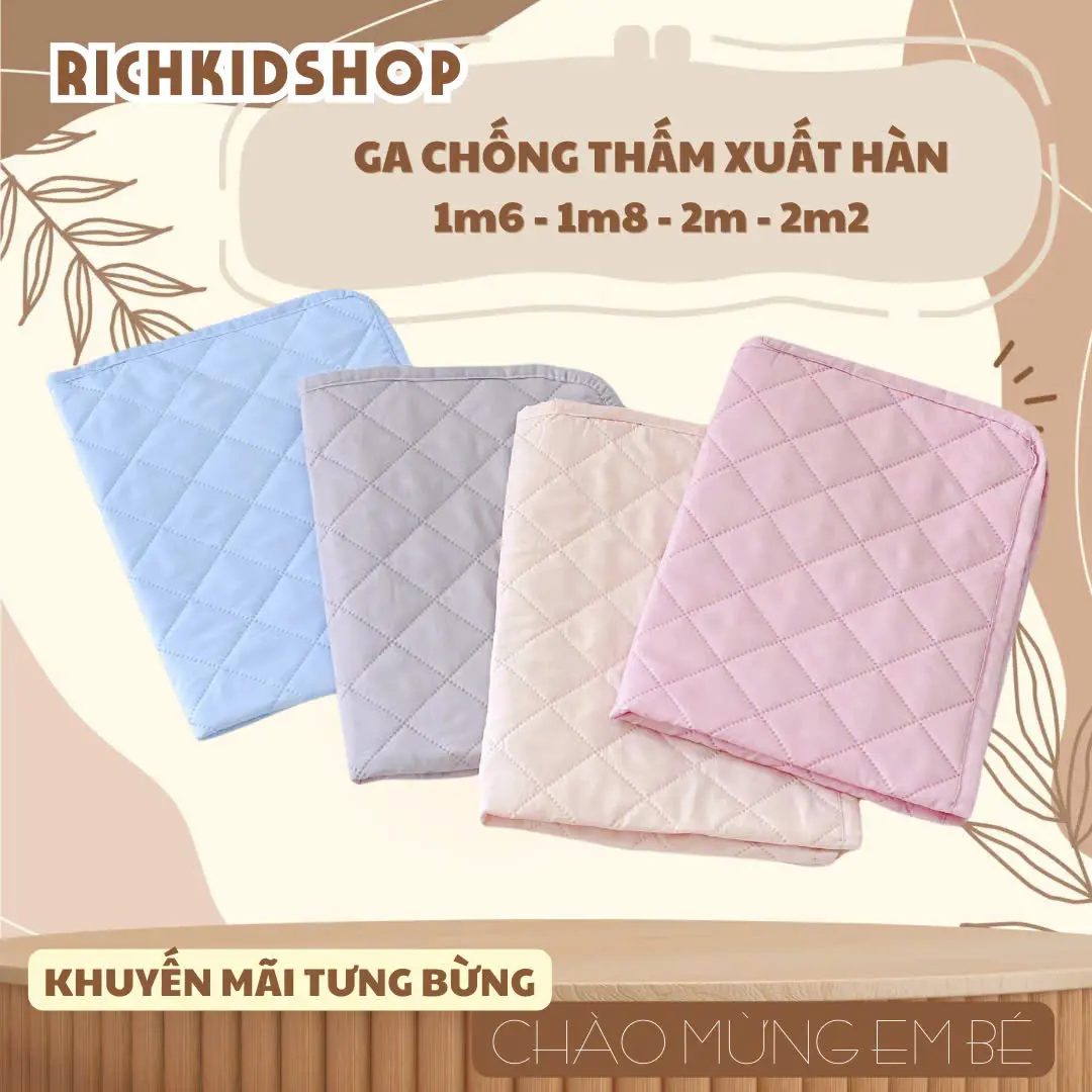 VCT - Ga Chống Thấm Xuất Hàn Cho Cả Gia ĐÌnh Thun có chần mỏng Nhộng Chũn