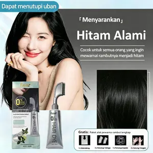 Pembaruan Merek 【82rb Beli 1 Gratis 1】Fajazz 100ML- Mewarnai rambut di rumah itu mudah, simpel dan mudah dipelajari Pewarna Penghitam