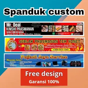 Cetak Spanduk Banner Custom Flexy China 280gsm Free Design  Request Tulisan Suka suka garansi 100%