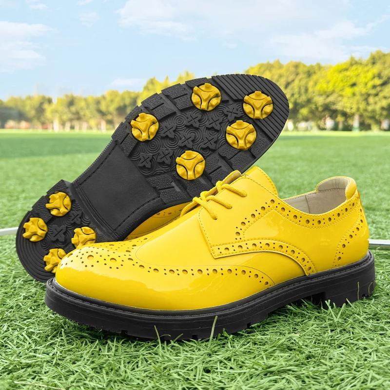 Product Introduction of Professional Business Leather Golf Shoes Block Shoes Glossy Men Spikeless Golf Sneakers Comfortable Walking Footwear for Golfers 2