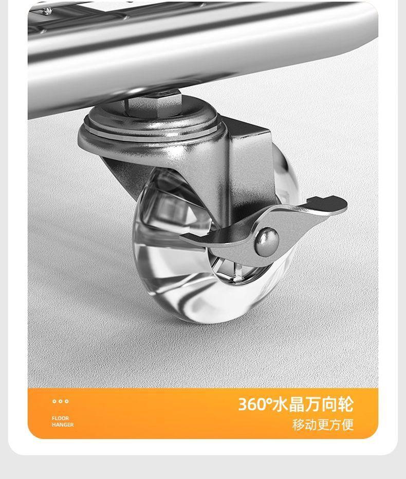 Product Introduction of Bedroom Floor Hang Drying Hanger Coat Rack Indoor Overnight Clothes Storage Rack Home Mobile Corner Accessory Laundry Hangable 10
