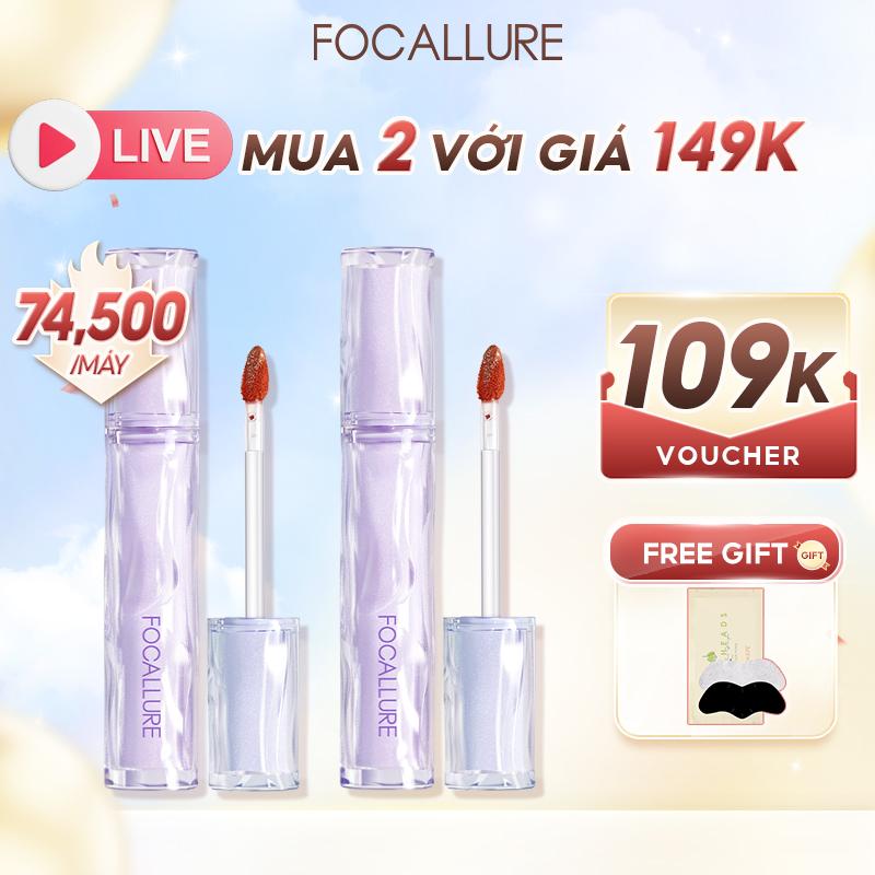 【LIVE  FOCALLURE Son Tint Bóng Hỗ Trợ Môi Căng Bóng Mọng Nước Phong Cách Hàn Quốc Trong Veo Đầy Đặn Sắc Tố Cao Hỗ Trợ Dưỡng Ẩm Môi