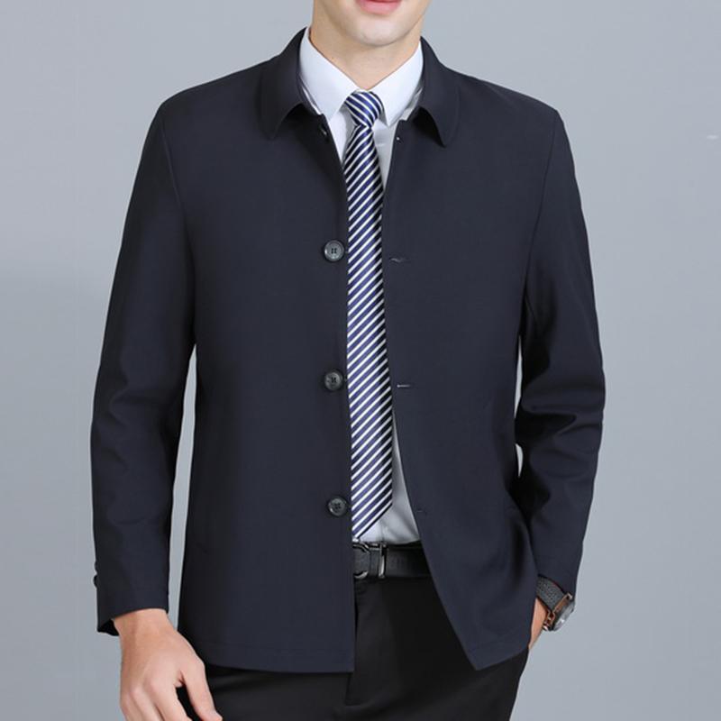 Áo khoác nam cổ bẻ trung niên cao cấp quà tặng bố ý nghĩa, 2 lớp giữ nhiệt, khuy cài sang trọng, có túi 2 trong