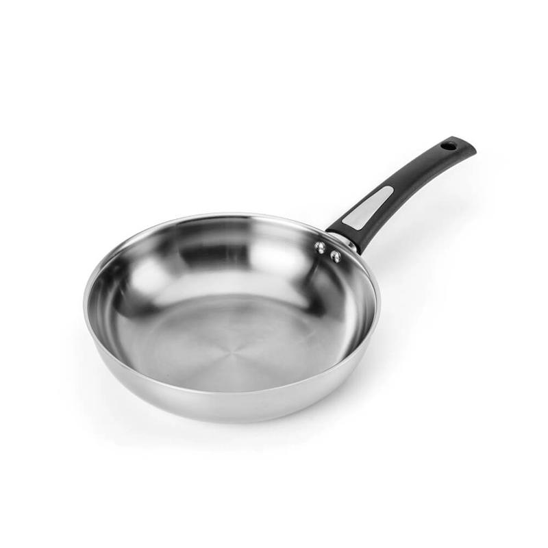  Chảo sâu lòng inox  KHÔNG PHỦ CHỐNG DÍNH  nguyên khối Elmich -2842 