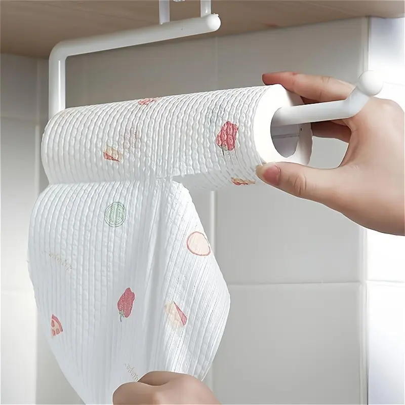 Paper Towel Holder, 1 Count Wall Mounted Tissue Holder, Kitchen Cabinet Roll Holder for Home Bathroom Dormitory Dining Room 2