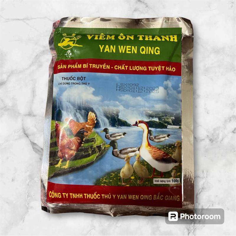 1 gói 100g VIÊM ÔN THANH (thuoc bột trộn ăn) đặc trị Cảm cúm, tiêu chảy, xù lông, xã cánh, bỏ ăn, rụt cổ trên gà vịt viên ốm 3