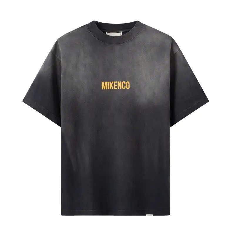 Áo Phông DAMVOMOM WASH MIKENCO chính hãng ngắn tay Menswear Nam Tee Cổ Tròn Top Áo Thun Cotton Kem aothun basic xám