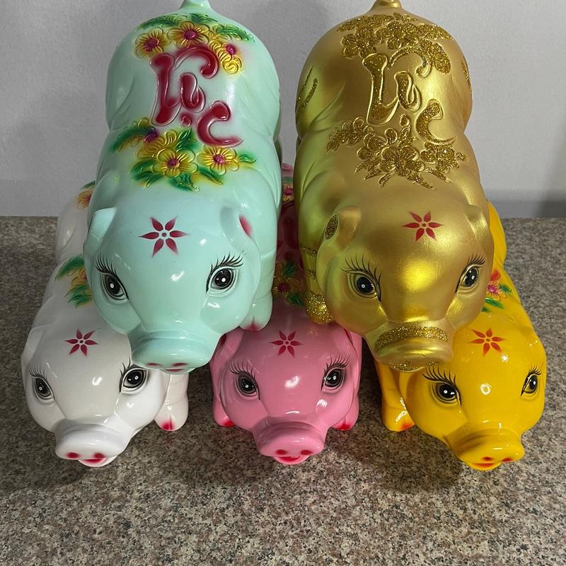 Heo Ngọc Trinh Chữ Lộc size nhỏ ống heo tiết kiệm Heo Đất PiPo