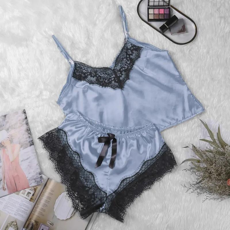 BRV Galerie Piyama Setelan Celana Baju Tidur Kamisol Pakain Wanita Santai  Fit Panjang 1061 5