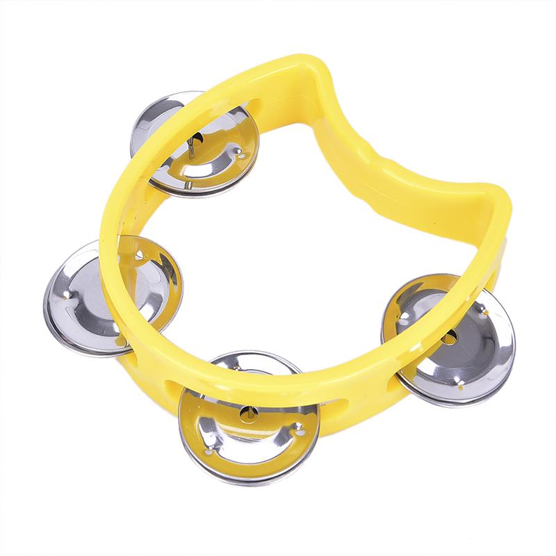 Product Introduction of Hand Held Tambourine Metal Bell Plastic Percussion for KTV Party Kid Game Toy 15