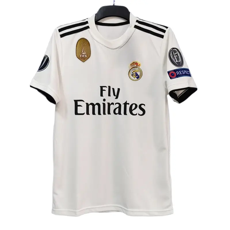 Real Madrid Real Madrid 18/19 Home Football Jersey Fan Edition Short sleeve seven  tshirt