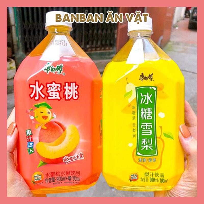  Nước Lê Đài Loan Trưng Đường Phèn Nước Ép Lê  Đào Nước Ép Hoa Quả Kangshifu Chai 1000ML 