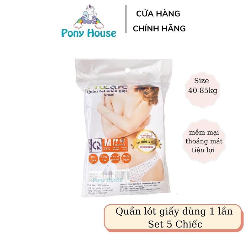 Quần Lót Giấy Nữ Procare/ Set 5 Chiếc Quần Lót Dùng 1 Lần Cho Mẹ Sau Sinh đi du lịch, công tác Size M-L-XL-XXl ~ 40-85kg