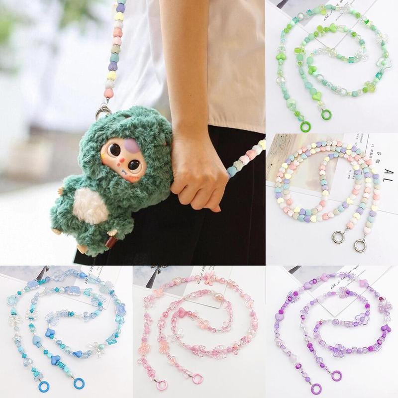 Dây Chuyền Túi Đeo Chéo, Hạt Mới, Nhiều Ốp Điện Thoại Với Dây Chuyền Đeo Chéo Dọc, Acrylic Đính Cườm K4Q0 4