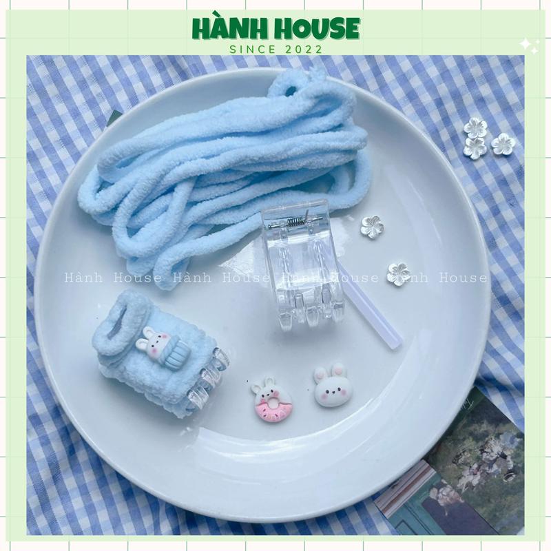 (Có video hướng dẫn) [handmade 5r chủ đề] Gói nguyên vật liệu tự làm kẹp tóc 5 răng bằng len siêu dễ