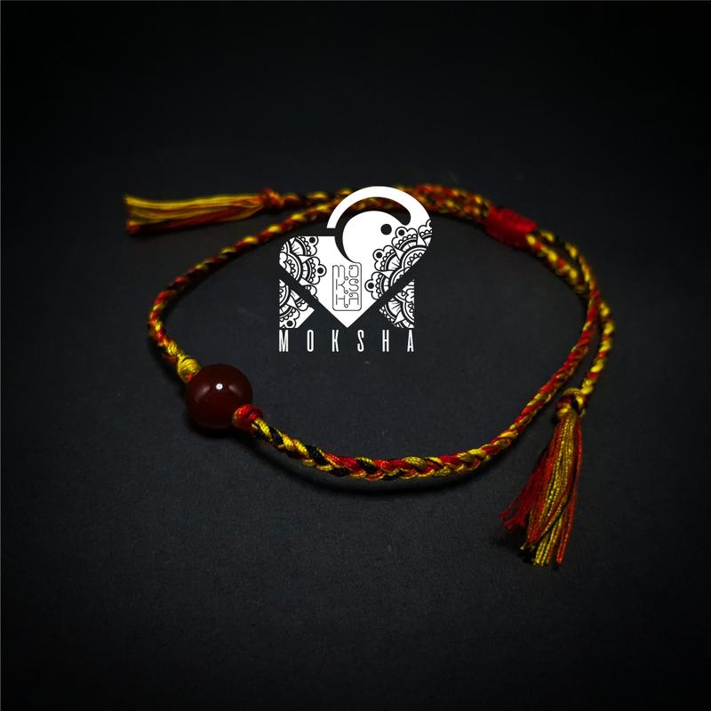 Gelang Zodiak Capricorn Dengan Batu Garnet stone amber bracelet 2