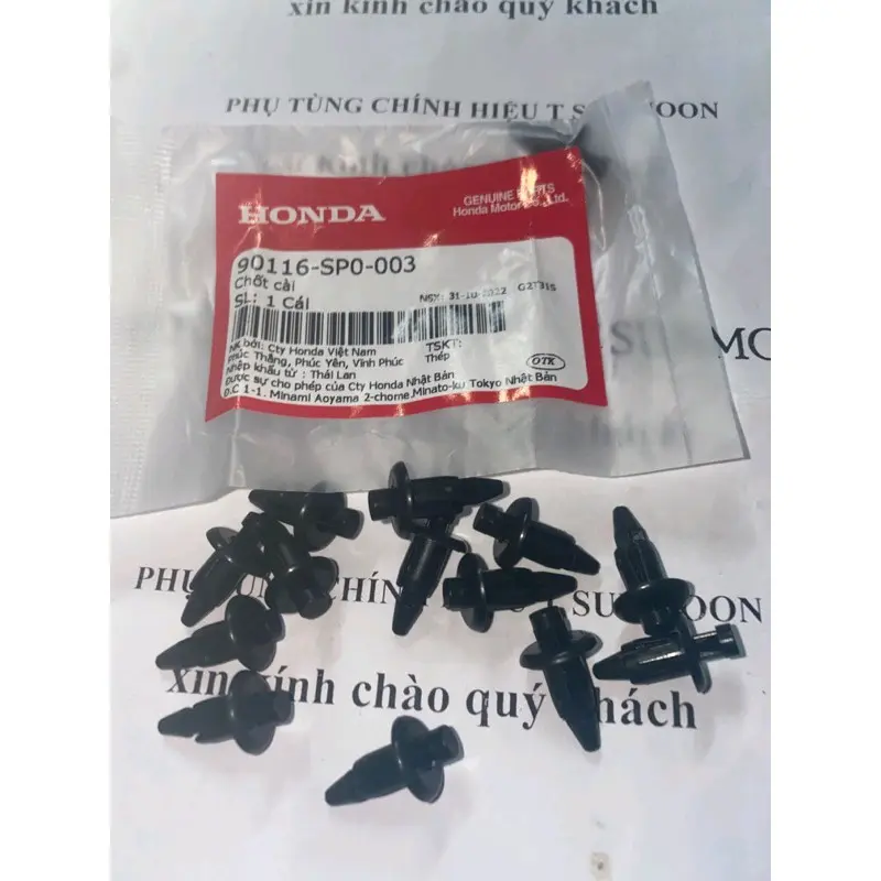 Chốt cài vít nhựa bấm 6mm honda Ghim cài (giá 1 chiếc)