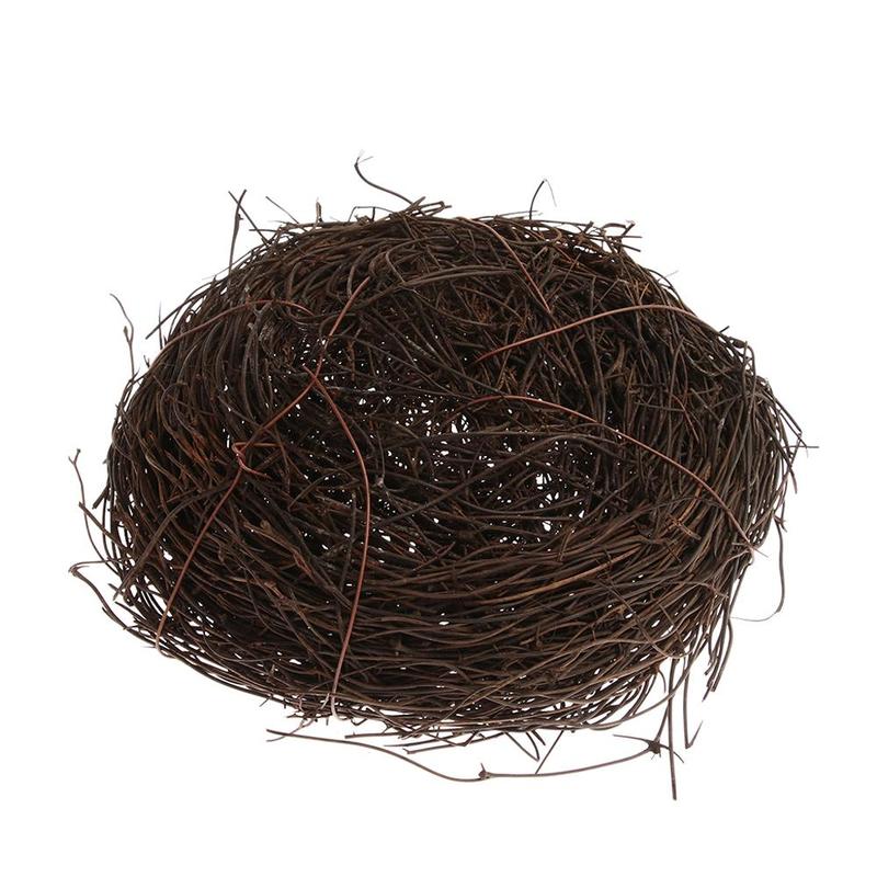Product Introduction of 1 Set Creative Photography Props Home Decoration Fake Eggs Toad Vine Woven Straw Roost Artificial Birds Nest 15