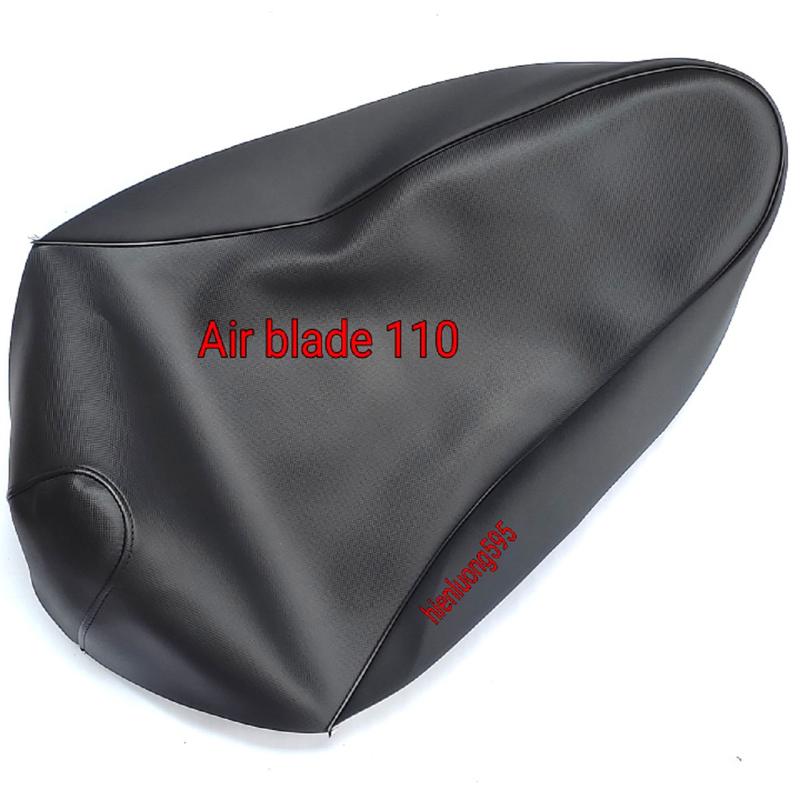 Vỏ bọc yên xe máy Air Blade 110, 125, 150 đen dày chất liệu giả da chống nước và thấm (Không có dây buộc)