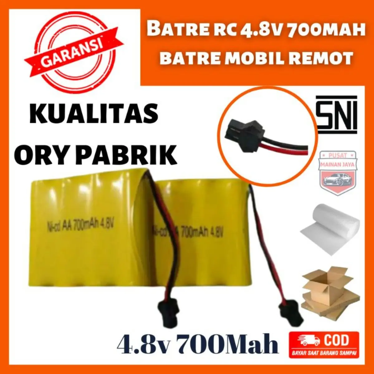 Baterai Rc Mobil Remot 4.8v 700mah Control Remote Toy