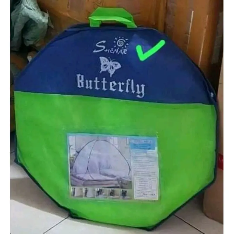 Shenar Kelambu Tenda 200*200 Biru Karet