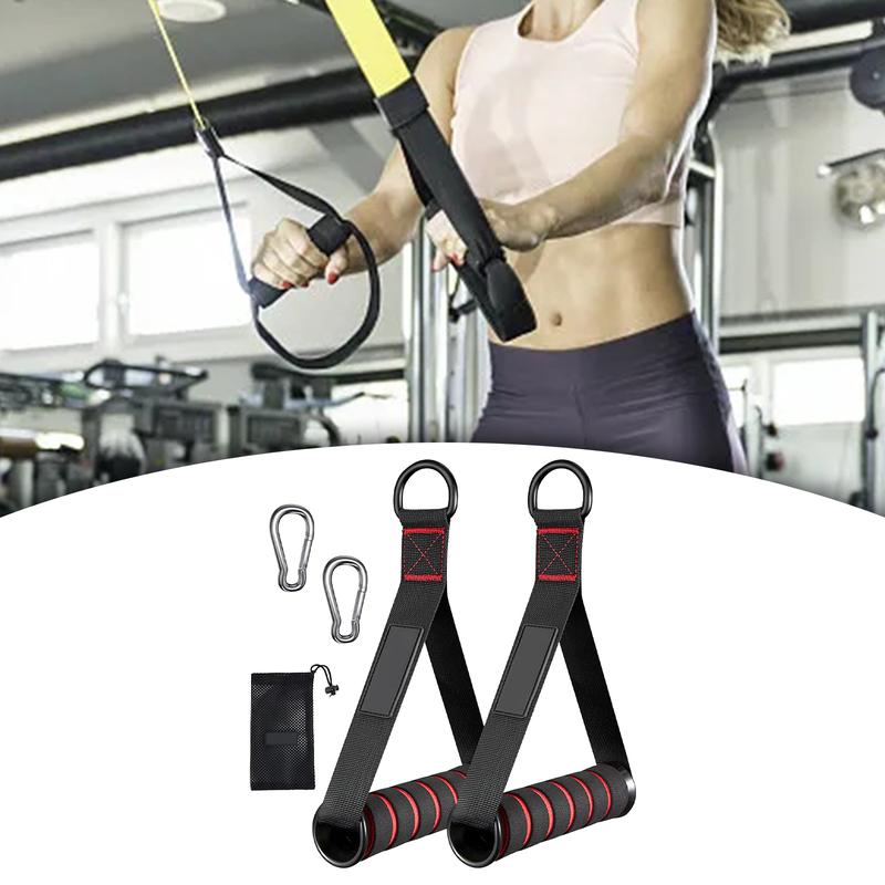 Product Introduction of D-Ring Gym Handles Grip Workout Cable Machine Lightweight Handle with Hook Fitness Resistance Accessories for Muscle Training 15