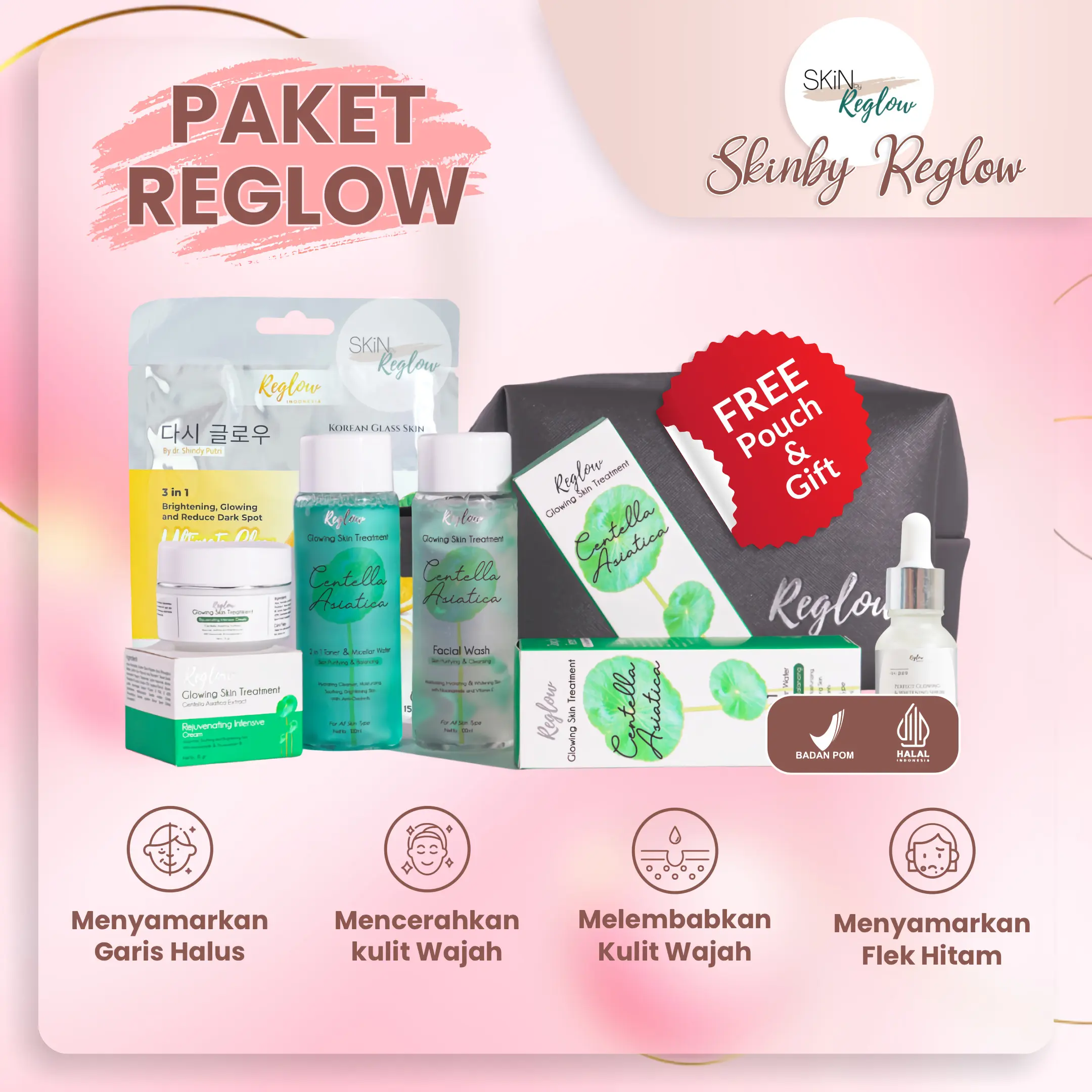 COD PAKET SKINCARE BASIC PEMULA DAN SERUM SHEET MASK REGLOW GLOWING SKIN TREATMEN MENCERAHKAN MEMUTIHKAN MENYAMARKAN FLEK HITAM JERAWAT Semua Jenis Kulit Facial Perawatan Wajah Berminyak Kering Berjerawat