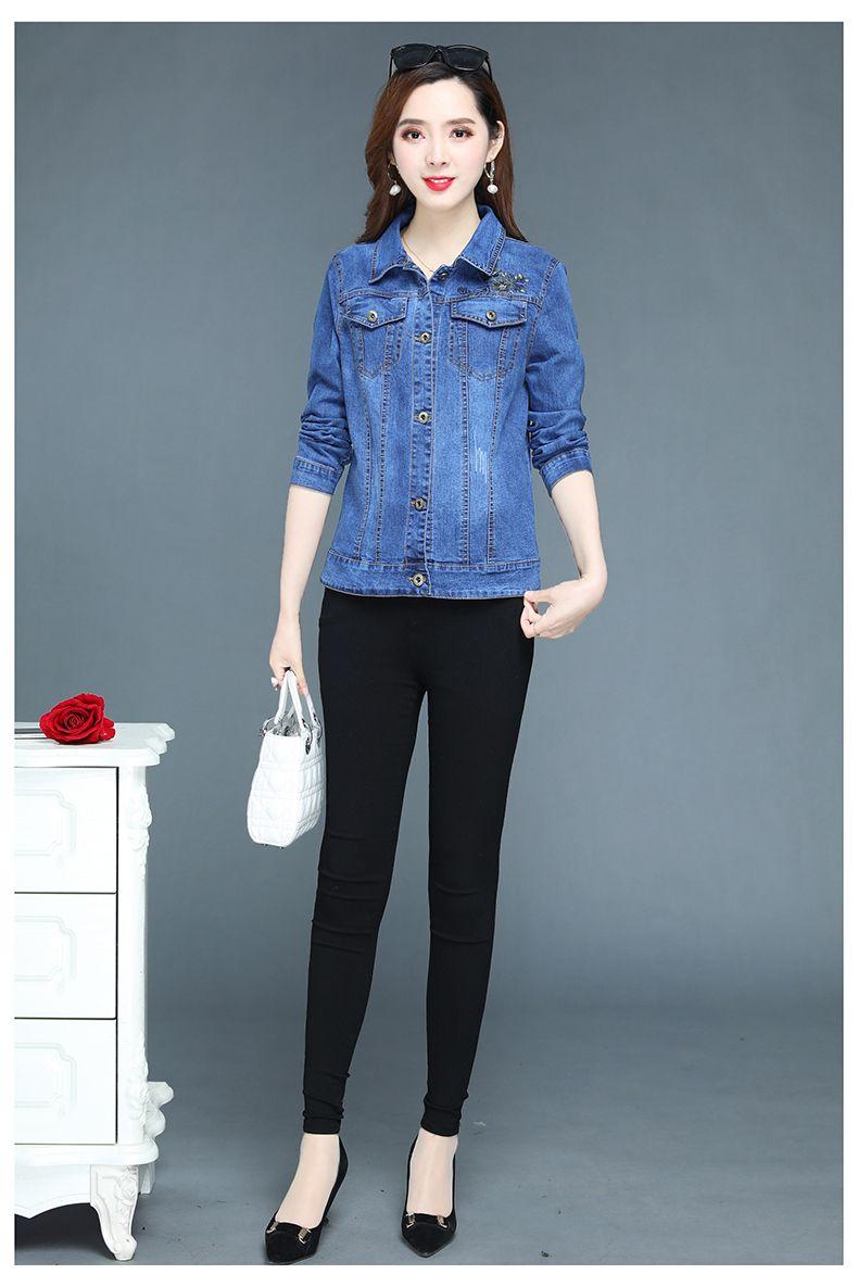 Product Introduction of Áo Khoác Denim Ngắn Thêu, Dành Cho Phụ Nữ Trung Niên, Áo Khoác Mùa Xuân Và Mùa Thu Mới, Áo Khoác Quần Áo Mùa Xuân Thường Ngày Phong Cách 2024 12