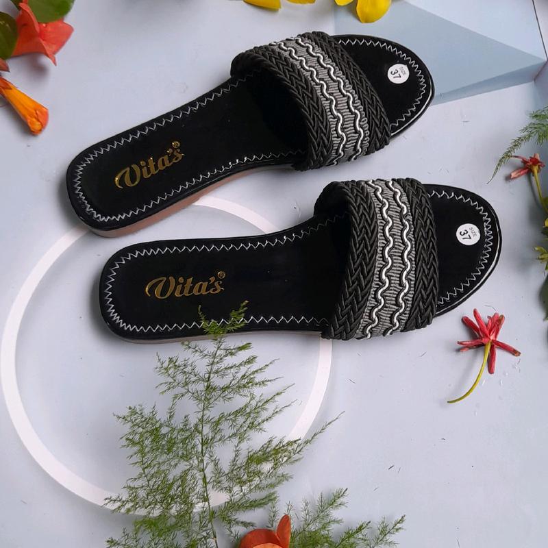 Dép lê Nữ Đế thấp ( 1cm ) Dép Lưới Nữ Hoa văn Thổ cẩm .Mã số LT 3