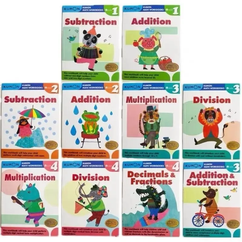 Bộ Sách - Kumon Math Workbooks - 10 cuốn học Toán Tiếng Anh-Simon BookStores 3