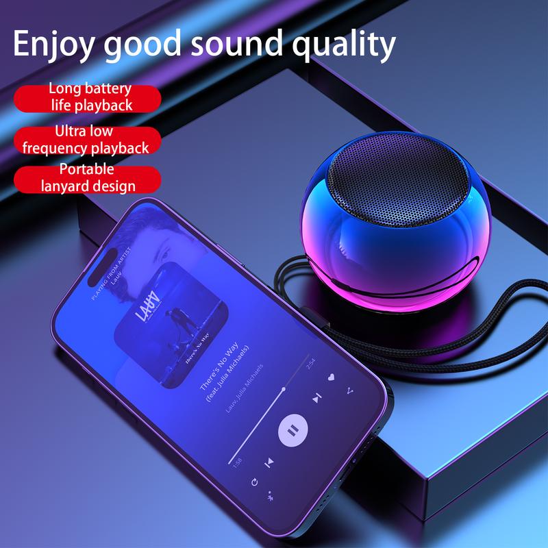 Loa Bluetooth Mini, Loa không dây di động nhỏ 3W với dây buộc, Không thấm nước, Ghép nối âm thanh nổi không dây, Loa kim loại mini có thể sạc lại, Đối với máy tính bảng điện thoại di động Củ Loa Nghe Nhạc