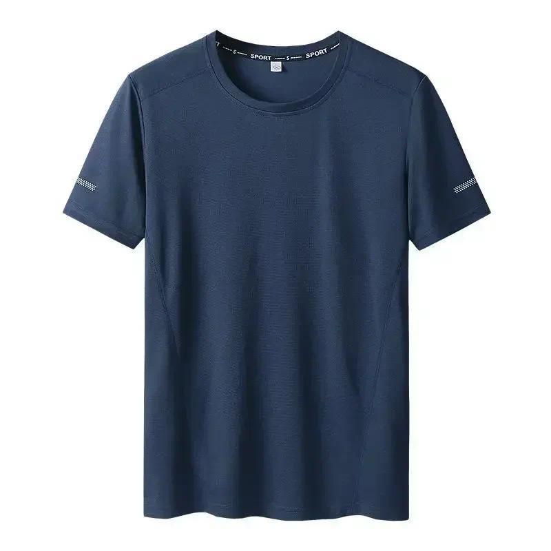 Moška športna majica velike velikosti 5XL/6XL, hitro sušeča majica z okroglim izrezom, velika velikost, kratki rokavi, prevelika majica_voghion.com
