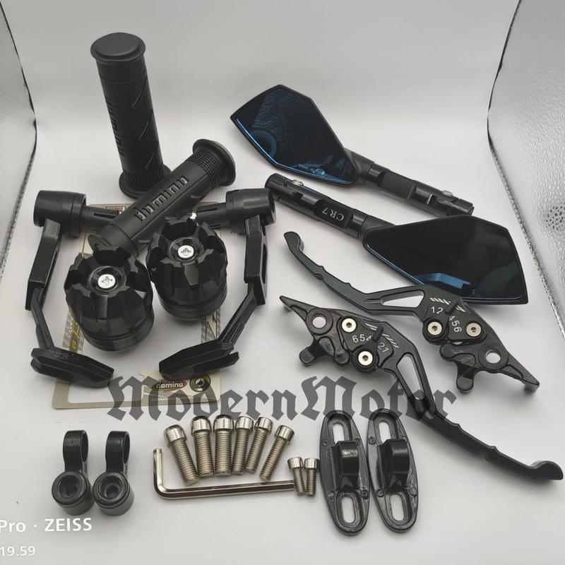 [PAKET 5in1] Spion Tomok V2 + Proguar Robot besi + Handle CNC + Grip domino + Jalu AS 3