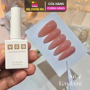 Sơn Gel Màu Thạch Hồng Cam VENDEENI S6-04 Cao Cấp Chai 15ml Làm Nail Hàn Quốc Tone Hồng Nhạt Nhẹ, Gel đậm Đặc Mướt, Dễ Kéo Không Bị Gợn, Nắp Tròn Cọ Nhỏ Nữ Women