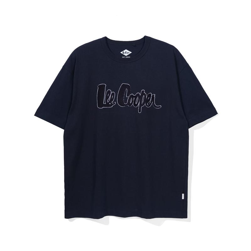 Lee Cooper T-Shirt Bold Logotype Navy 4