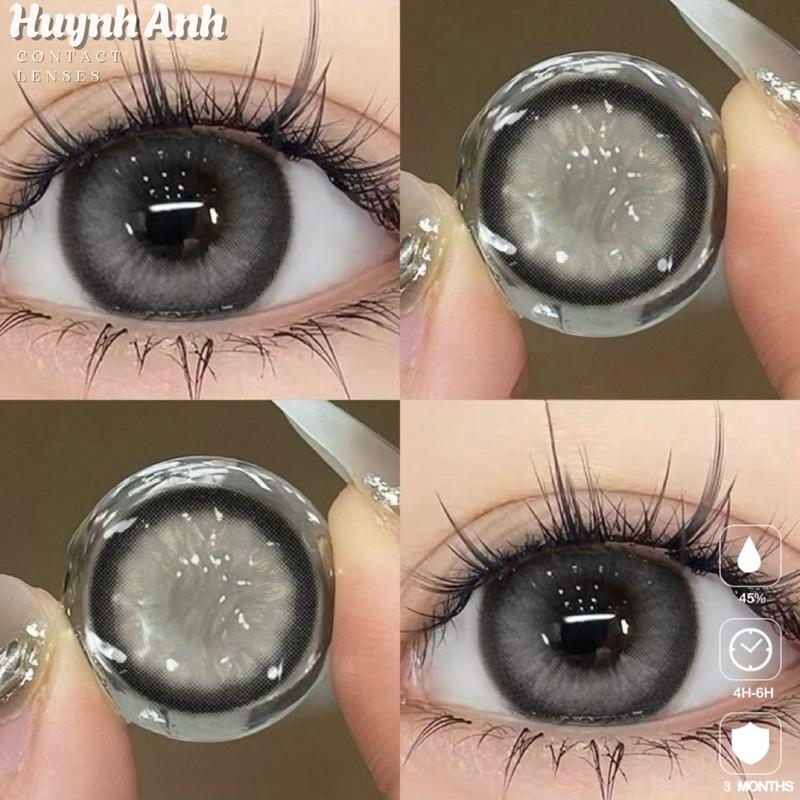 Lens Mắt Kính Áp Tròng xám tây sáng giãn to phong cách douyin olive gray [Giá 1 Đôi + Kèm Khay Dụng Cụ]