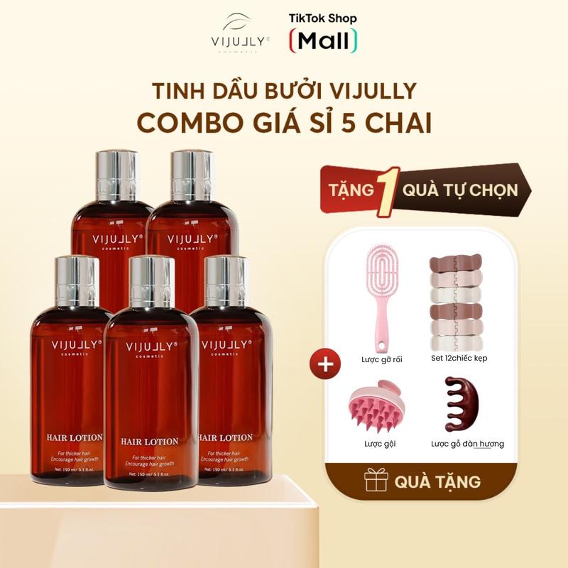 5CHAI GIÁ SỈ Xịt bưởi vijully - tinh dầu bưởi - hỗ trợ mọc tóc - hỗ trợ giảm giảm rụng - b5 - biotin - tinh dầu bưởi - chăm sóc tóc Dưỡng Tóc tinh daubuoi
