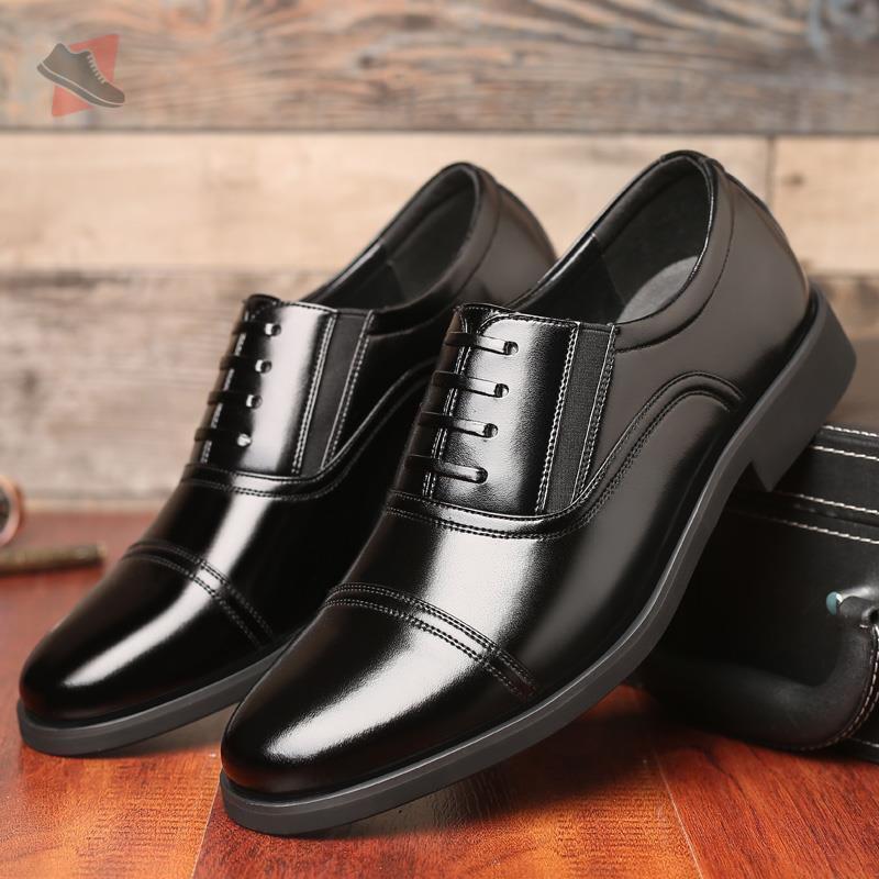 Product Introduction of Experimental Leather Shoes Round Head Breathable Formal Fashion Simple Business Style For Men 0